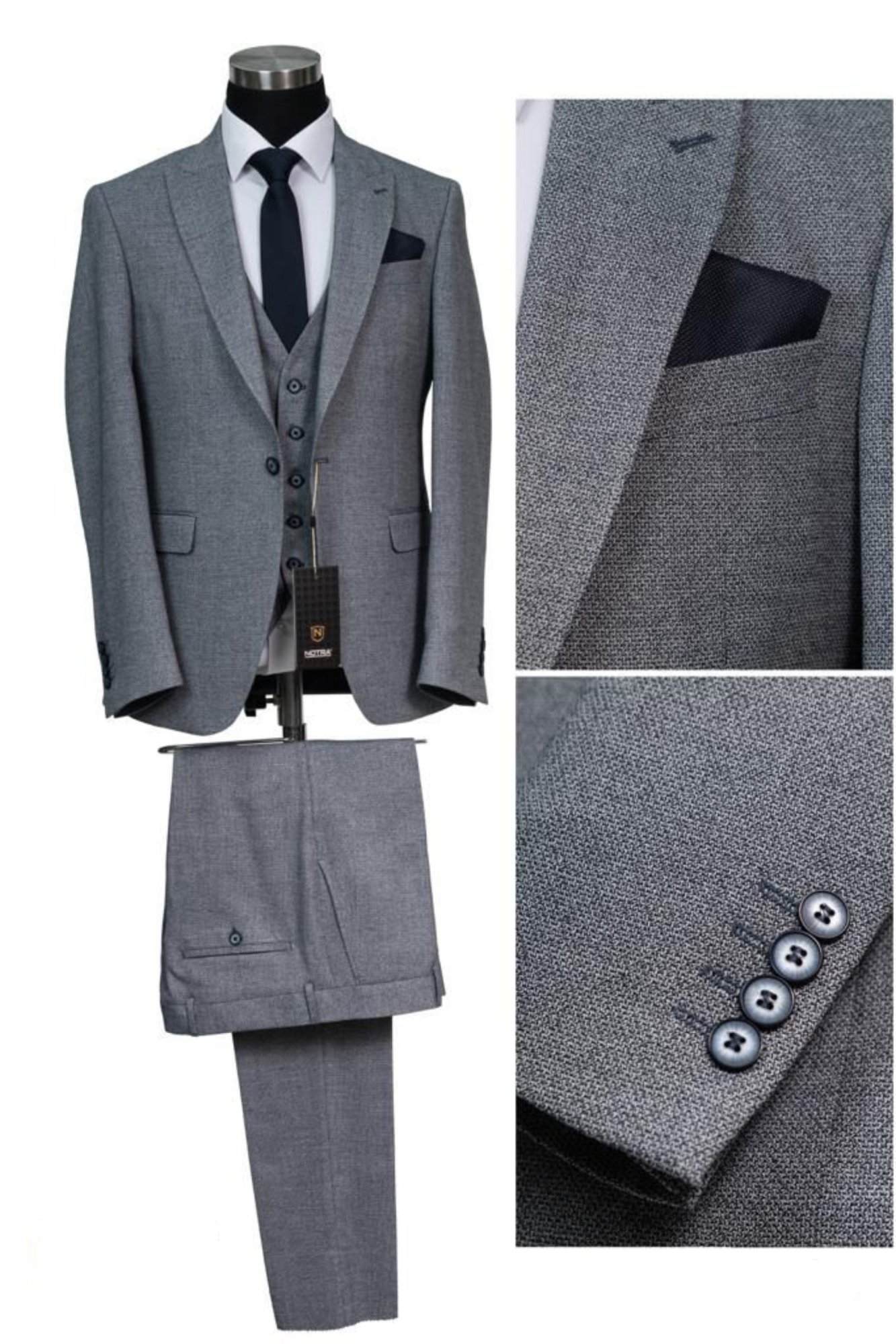 Charcoal Three-Piece Suit